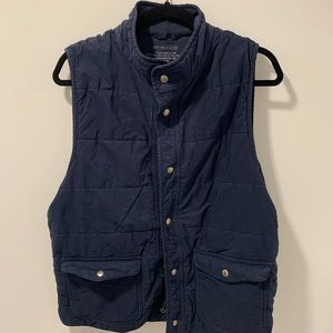 Save Khaki United Blue vest with snap buttons